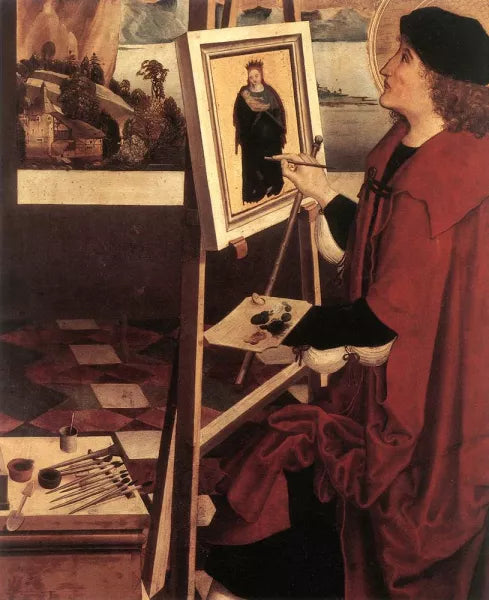 St Luke Painting the Madonna Detail