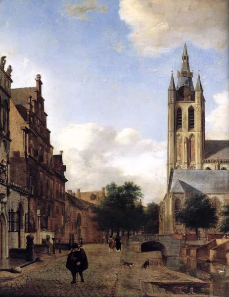 The Oude Kerk on the Oude Delft in Delft Detail