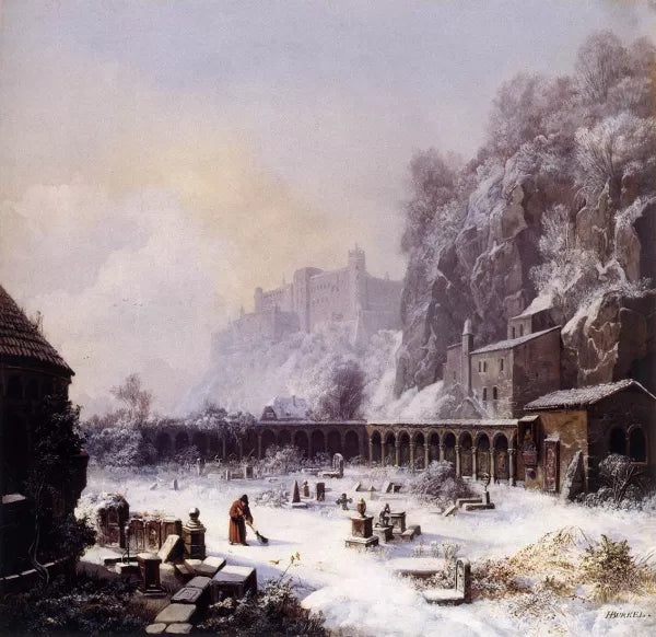 Graveyard of St. Peter's in Winter