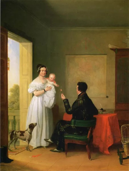 Offering Baby a Rose