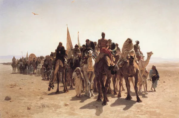 Pelerins allant a La Mecque