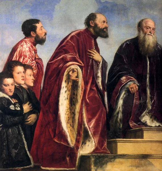 The Vendramin Family Venerating a Relic of the True Cross Detail