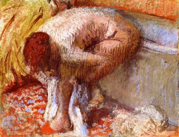 Woman Wiping Her Feet