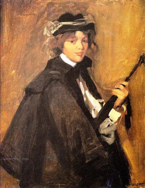 Girl in Black Cape