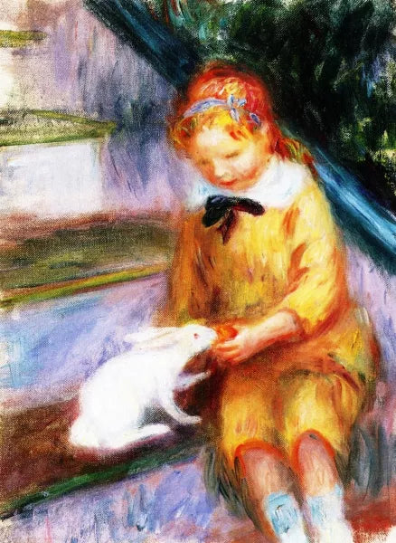 Lenna Feeding a Rabbit