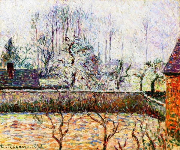 Landscape with Houses and Wall, Frost and Fog, Eragny
