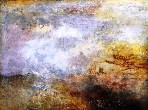 Stormy Sea with Dolphins