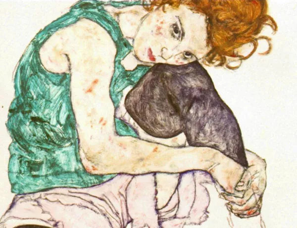 Sitting Woman with Legs Drawn Up