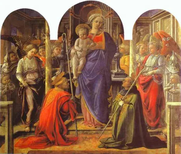 Virgin and Child Surrounded by Angels with St. Frediano and St. Augustine The Barbadori Altarpiece