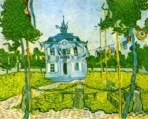 Auvers Town Hall in 14 July 1890