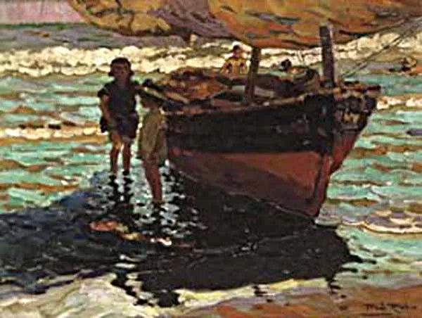 Ninos en la Barca