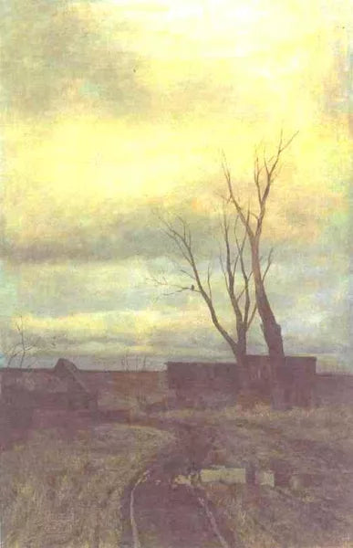 Autumn. Road in a Village