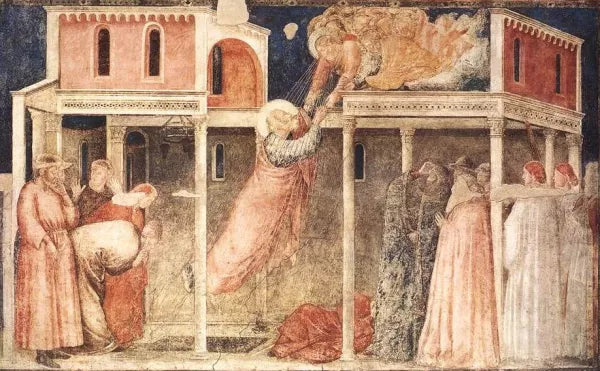 Scenes from the Life of St John the Evangelist: 3. Ascension of the Evangelist Peruzzi Chapel, Santa Croce, Florence
