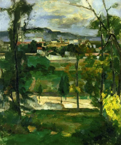 Village Behind Trees, Ile de France