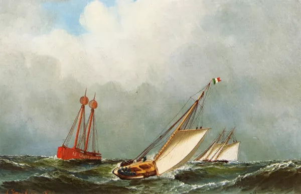 Vision and Dauntless off Sandy Hook Lightship