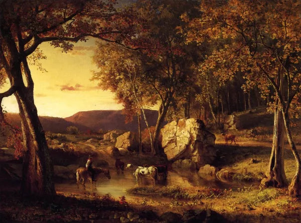 Summer Days, Cattle Drinking Late Summer, Early Autumn