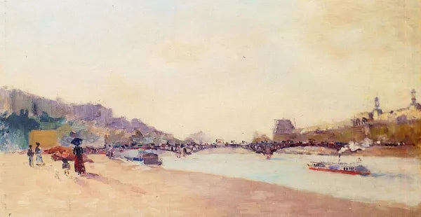 Paris, the Seine and the Pont des Saint-Peres, with the Louvre