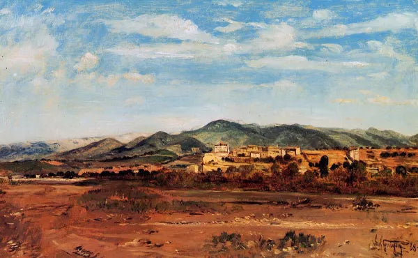 The Village of Vaucluse, on the Banks of the Durance During the Dry Season