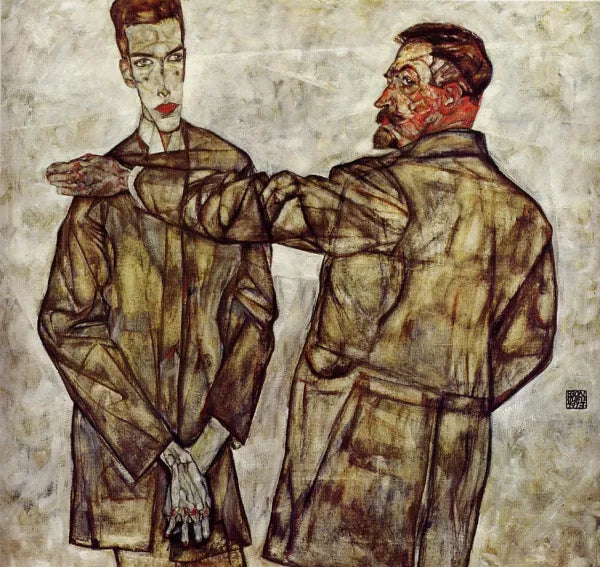Double Portrait also known as Chief Inspector Heinrich Benesch and His Son Otto
