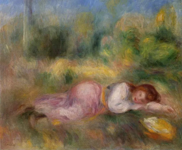 Girl Streched Out on the Grass