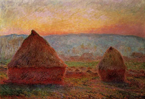 Grainstacks at Giverny, Sunset