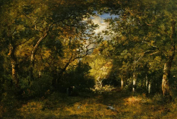 Diaz de la Paysanne Ramassant du Bois dans la Foret