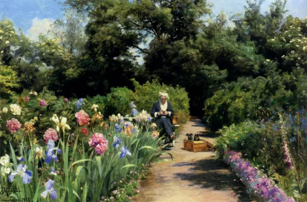 Knitting In The Garden
