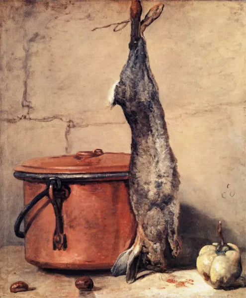 Rabbit, Copper Cauldron and Quince