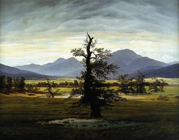 Village Landscape in Morning Light The Lone Tree