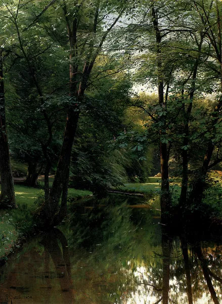 Figures Resting In A River Landscape