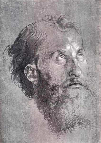 Head Of An Apostle Looking Upward