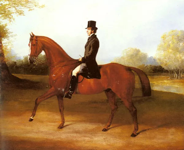 Richard Paget of Cropston, Leicester on a Bay Hunter