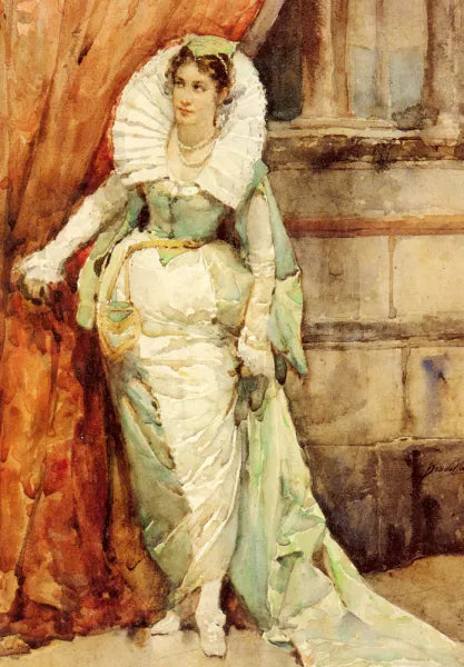 An Elegant Lady In Court Costume, With A Ruff, Full-Length