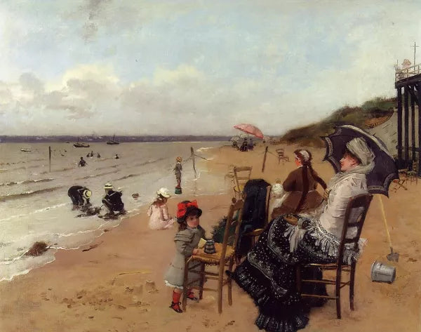 Mother and Daughter on the Beach