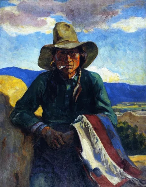 Smoking Apache, Taos, New Mexico