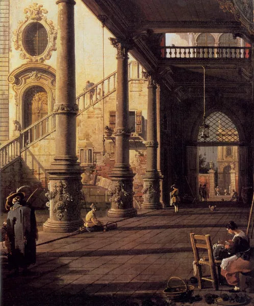 Perspective View with Portico Detail