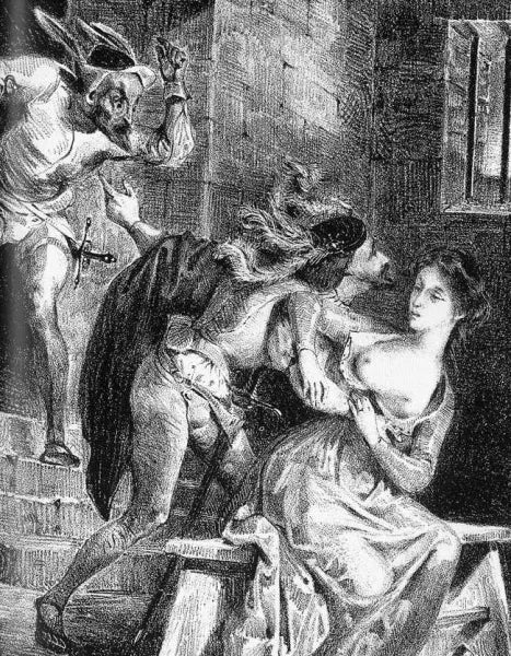 Faust with Margarete in Prison Detail