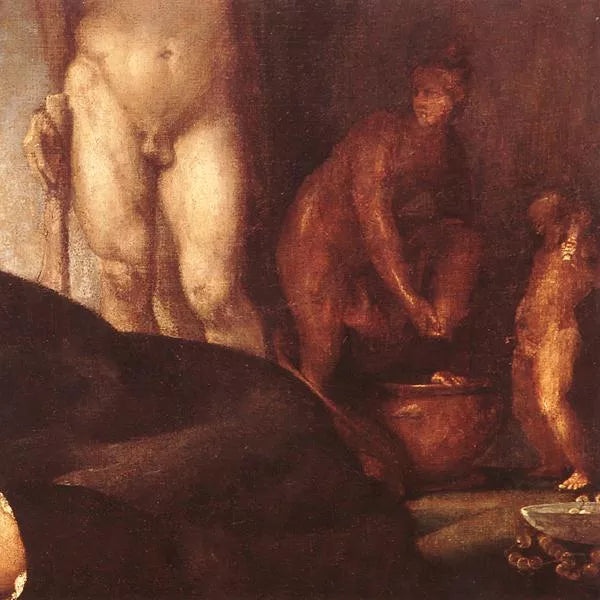 Portrait of Andrea Odoni Detail
