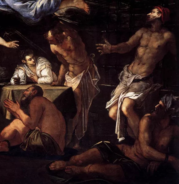 St Roch in Prison Visited by an Angel Detail