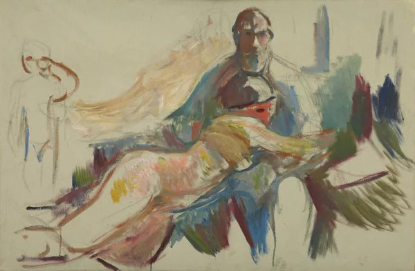 Old Man with Naked Woman on his Lap
